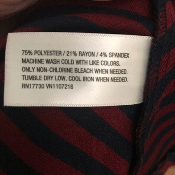 Merona Striped Peplum Shirt Small Top Shirt - Picture 5 of 5